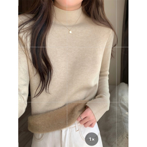 溫柔燕麥色長袖半高領加絨加厚修身毛衣打底衫女春秋冬季保暖內搭 溫柔燕麥色長袖半高領加絨加厚修身毛衣打底衫女春秋冬季保暖內搭