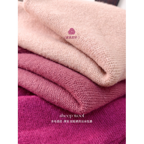 小耳出品 大版！羊毛混紡/波浪反針/厚實軟糯 寬鬆圓領減齡上衣女