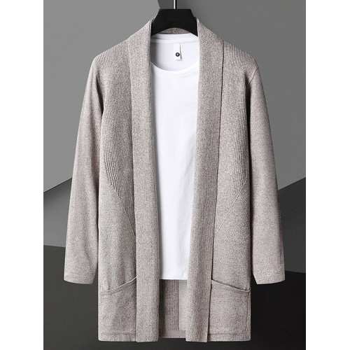 開衫外套男春秋季新款潮牌翻領休閒上衣夏裝毛衣青少年針織衫褂子