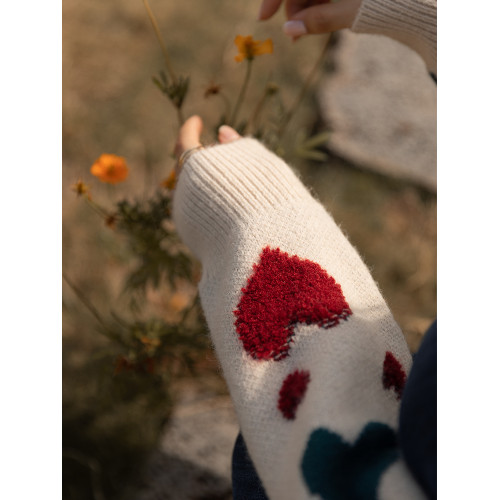 愛心毛衣女復古日系2025秋冬季韓版寬松顯瘦加厚套頭針織衫女潮 愛心毛衣女復古日系2025秋冬季韓版寬松顯瘦加厚套頭針織衫女潮