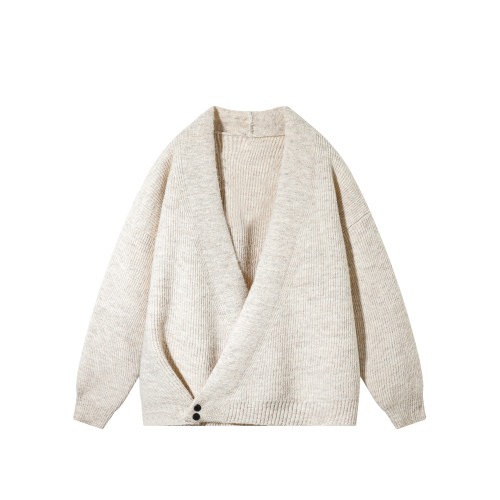 悟空有貨復古新中式不規則斜紐釦針織衫男女秋季情侶寬松毛衣外套 悟空有貨復古新中式不規則斜紐釦針織衫男女秋季情侶寬松毛衣外套