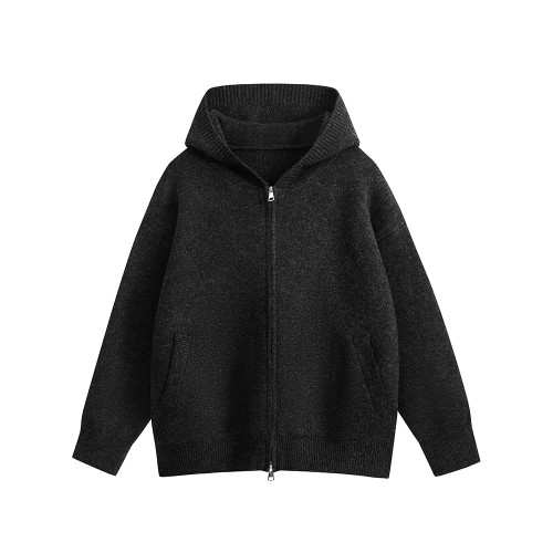 悟空有貨美式復古純色拉鍊開衫連帽毛衣男女老錢風情侶休閒針織衫 悟空有貨美式復古純色拉鍊開衫連帽毛衣男女老錢風情侶休閒針織衫