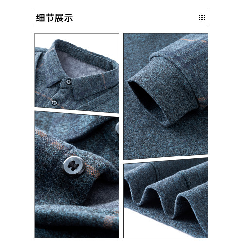 啄木鳥冬季假兩件加絨加厚毛衣男POLO衫t恤保暖打底中老年爸爸裝 啄木鳥冬季假兩件加絨加厚毛衣男POLO衫t恤保暖打底中老年爸爸裝