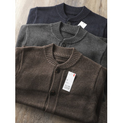 U家同款！尾貨秋冬男女慵懶風時尚針織開衫厚款保暖毛衣外套