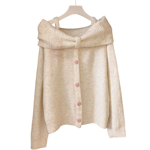 2025新款慵懶風一字肩毛衣女秋冬季內搭韓系高級感針織衫露肩上衣