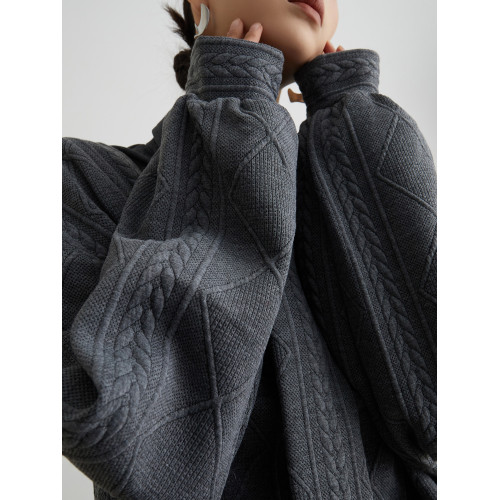 高級感灰色miu裡miu毛衣針織衫女假兩件polo領學院風2025秋季新款