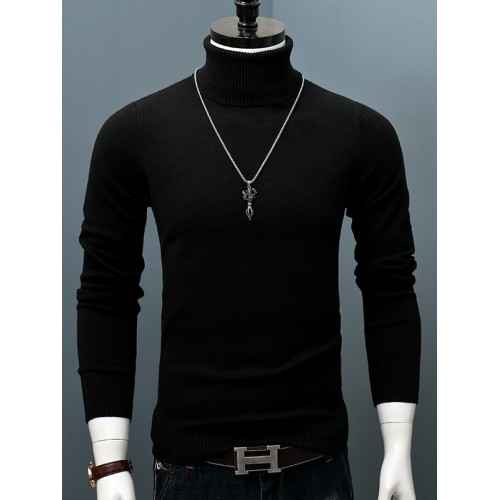 高領羊絨毛衣男士寬松秋冬裝厚款保暖純色韓版打底針織衫線衣潮流 高領羊絨毛衣男士寬松秋冬裝厚款保暖純色韓版打底針織衫線衣潮流