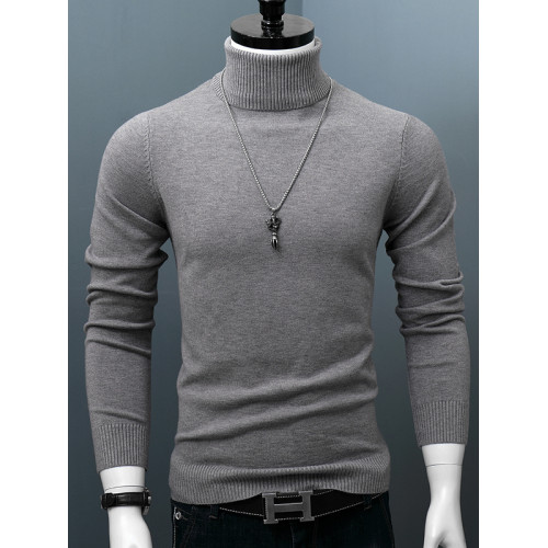 高領羊絨毛衣男士寬松秋冬裝厚款保暖純色韓版打底針織衫線衣潮流 高領羊絨毛衣男士寬松秋冬裝厚款保暖純色韓版打底針織衫線衣潮流