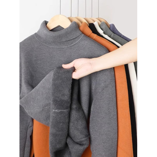 高領一體絨毛衣男士2025新款冬季加絨加厚打底衫保暖內搭毛衫線衣 高領一體絨毛衣男士2025新款冬季加絨加厚打底衫保暖內搭毛衫線衣