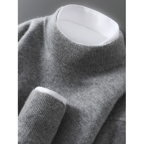 100%純羊毛衫男士秋冬半高領針織新款羊絨衫套頭青年寬松毛衣打底 100%純羊毛衫男士秋冬半高領針織新款羊絨衫套頭青年寬松毛衣打底