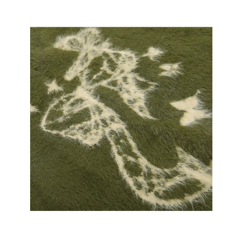 慵懶風復古露肩掛脖毛衣女秋冬新款寬松慵懶風仿貂絨針織衫上衣