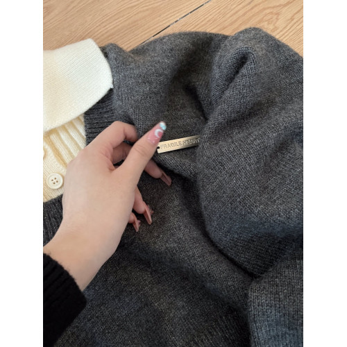 學院風短款POLO領毛衣女秋冬季內搭設計感兩件套針織上衣2025新款 學院風短款POLO領毛衣女秋冬季內搭設計感兩件套針織上衣2025新款