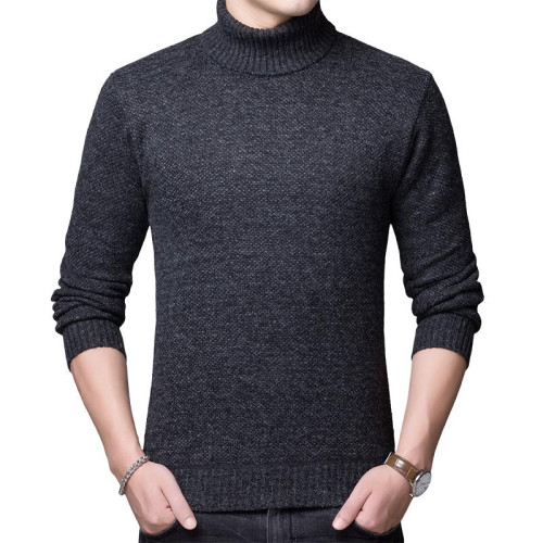 高領毛衣男加絨加厚新款冬季男士秋裝上衣修身翻領休閒打底針織衫 高領毛衣男加絨加厚新款冬季男士秋裝上衣修身翻領休閒打底針織衫