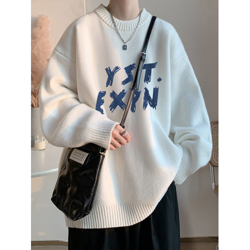 日系毛衣男秋冬季2025新款慵懶風寬松內搭青少年加絨厚針織衫線衣 日系毛衣男秋冬季2025新款慵懶風寬松內搭青少年加絨厚針織衫線衣