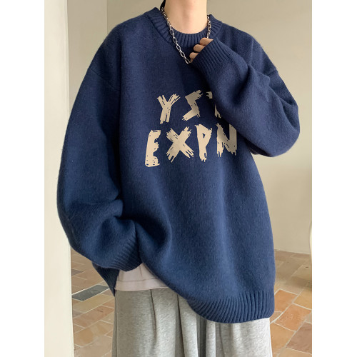 日系毛衣男秋冬季2025新款慵懶風寬松內搭青少年加絨厚針織衫線衣 日系毛衣男秋冬季2025新款慵懶風寬松內搭青少年加絨厚針織衫線衣