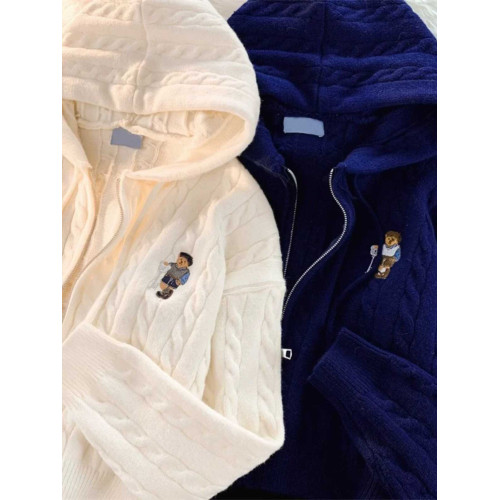 短款連帽針織開衫女秋冬2024新款小個子溫柔慵懶風外穿毛衣外套 短款連帽針織開衫女秋冬2024新款小個子溫柔慵懶風外穿毛衣外套