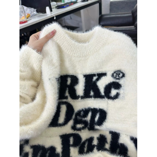 馬海毛圓領白色長袖針織上衣女2025秋冬新款慵懶風軟糯打底衫毛衣 馬海毛圓領白色長袖針織上衣女2025秋冬新款慵懶風軟糯打底衫毛衣