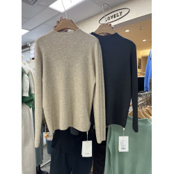 Lovely半高領打底衫2025秋冬內搭外穿軟糯上衣抗起球針織衫毛衣女