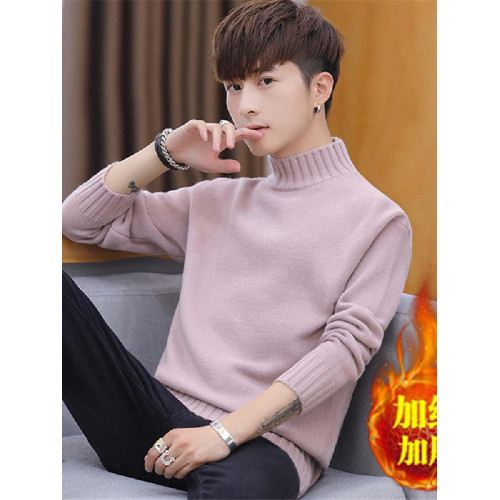 毛衣男士冬季2025新款韓版潮流加絨加厚半高領秋冬裝打底針織衫線