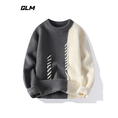 GLM秋冬新款圓領新年紅氛圍感安哥拉紅色本命馬年春節毛衣 男女