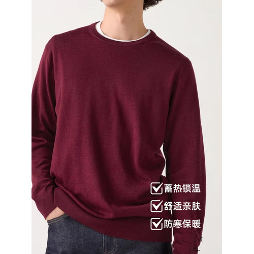 1OO%細羊毛NAN款圓領長袖針織毛衣25102047