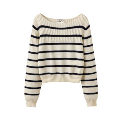 趙露思明星同款法式露肩短款針織毛衣外套女上衣2025秋冬裝新款