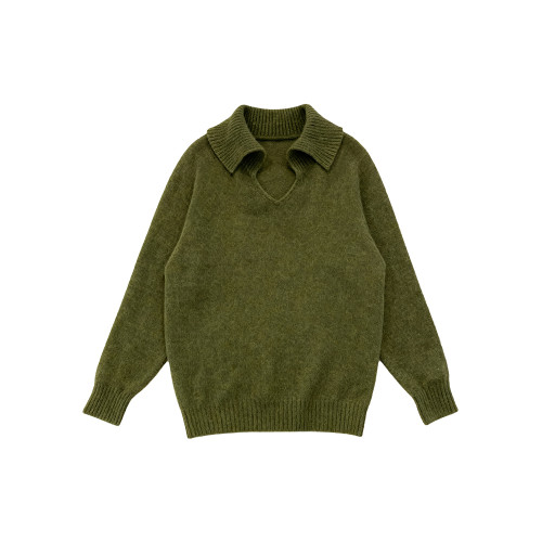 大碼慵懶風軟糯綠色毛衣女秋冬松弛感內搭打底衫胖MM顯瘦針織上衣