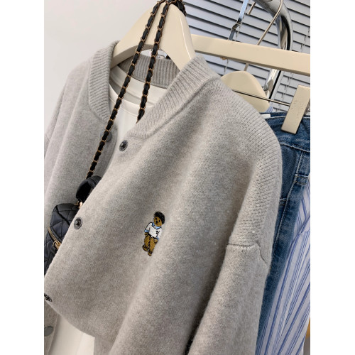 灰色浣熊絨毛衣外套女裝秋冬季懶風外穿歐貨針織開衫2025新款上衣 灰色浣熊絨毛衣外套女裝秋冬季懶風外穿歐貨針織開衫2025新款上衣