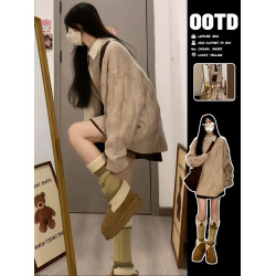 慵懶風高級感軟糯套頭毛衣女秋冬2025新款深秋韓系穿搭針織衫加厚