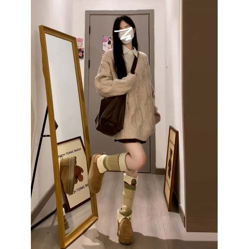 慵懶風高級感軟糯套頭毛衣女秋冬2025新款深秋韓系穿搭針織衫加厚 慵懶風高級感軟糯套頭毛衣女秋冬2025新款深秋韓系穿搭針織衫加厚