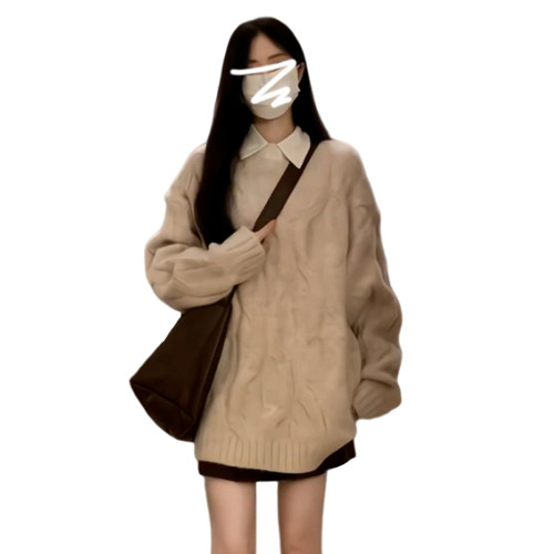 慵懶風高級感軟糯套頭毛衣女秋冬2025新款深秋韓系穿搭針織衫加厚 慵懶風高級感軟糯套頭毛衣女秋冬2025新款深秋韓系穿搭針織衫加厚