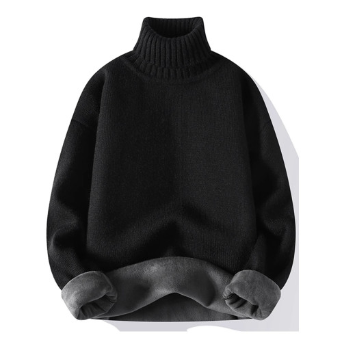 高領毛衣男女2025秋冬新款日系慵懶風情侶白色打底針織衫潮半高領