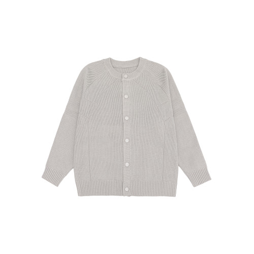 杜克恩930G重磅開衫針織外套男2025加厚保暖寬松慵懶感圓領毛衣男