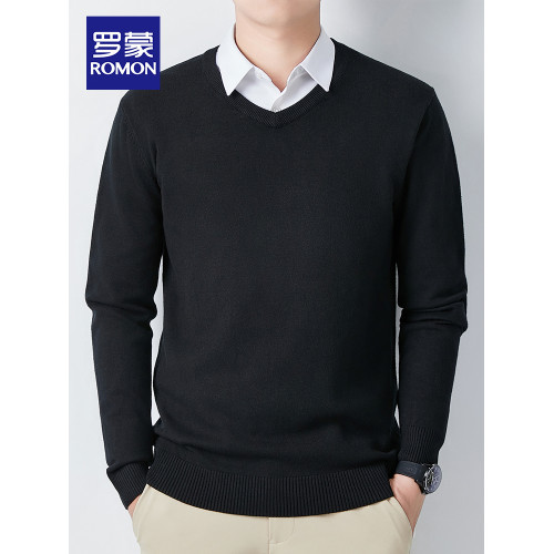羅矇V領毛衣男士長袖2025新款秋冬季商務休閒毛衣上衣服保暖打底 羅矇V領毛衣男士長袖2025新款秋冬季商務休閒毛衣上衣服保暖打底