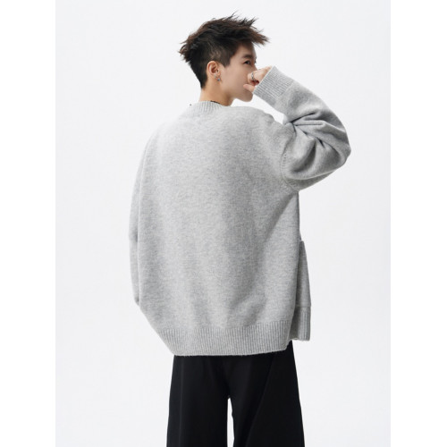 美式復古開衫毛衣男冬季潮牌慵懶風情侶針織衫高街大口袋休閒外套