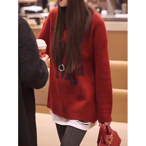 中長款灰色毛衣女款秋冬2025新款大碼胖MM寬松洋氣獨特針織上衣