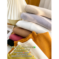 半高領打底衫女秋冬2025新款內搭加絨毛衣高級感黑色中領針織上衣