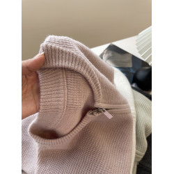 溫柔顯白雙拉鍊毛衣外套女！冬韓系軟糯厚實氣質圓領針織開衫上衣