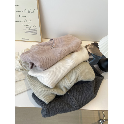 溫柔顯白雙拉鍊毛衣外套女!冬韓系軟糯厚實氣質圓領針織開衫上衣 溫柔顯白雙拉鍊毛衣外套女!冬韓系軟糯厚實氣質圓領針織開衫上衣