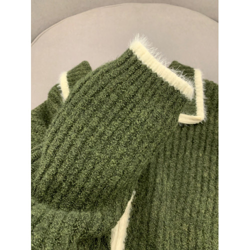 絕絕子!迴頭率超高!撞色長袖開衫毛衣女秋冬復古慵懶風針織外套 絕絕子!迴頭率超高!撞色長袖開衫毛衣女秋冬復古慵懶風針織外套