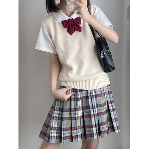 原創jk針織純色背心 日系學院風基礎百搭V領毛衣馬甲春秋款 原創jk針織純色背心 日系學院風基礎百搭V領毛衣馬甲春秋款