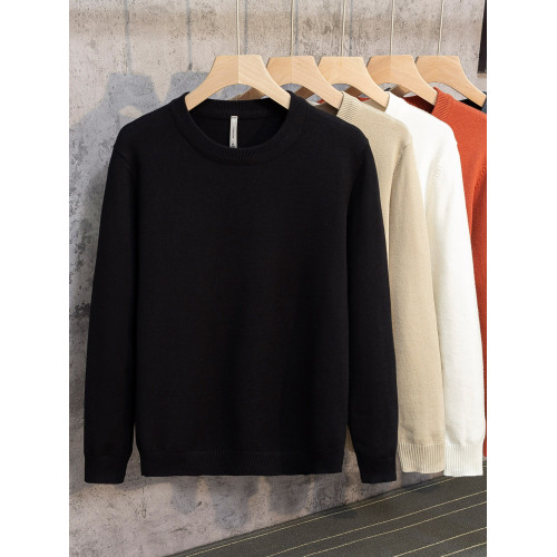 新款男士毛衣針織衫套頭圓領打底衫秋冬季春秋修身百搭內搭長袖薄