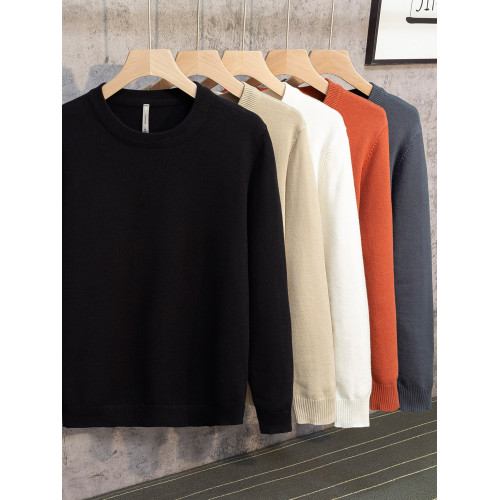 新款男士毛衣針織衫套頭圓領打底衫秋冬季春秋修身百搭內搭長袖薄