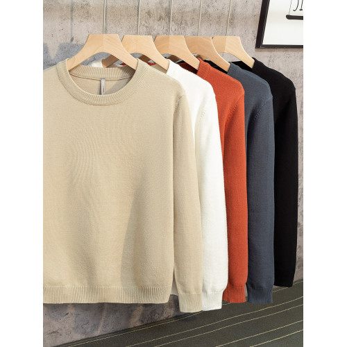 新款男士毛衣針織衫套頭圓領打底衫秋冬季春秋修身百搭內搭長袖薄