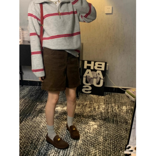 polo領半拉鍊條紋毛衣女裝秋冬慵懶風針織衫套頭針織衛衣2025新款 polo領半拉鍊條紋毛衣女裝秋冬慵懶風針織衫套頭針織衛衣2025新款