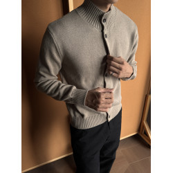 GTAL德系全紐釦抗起球毛衣570g純色針織衫高級感秋冬百搭長袖上衣