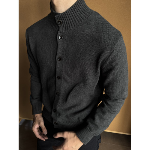 GTAL德系全紐釦抗起球毛衣570g純色針織衫高級感秋冬百搭長袖上衣