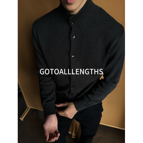 GTAL德系全紐釦抗起球毛衣570g純色針織衫高級感秋冬百搭長袖上衣