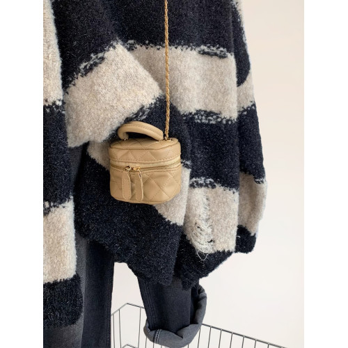 中長款套頭條紋毛衣女秋冬加厚外穿寬松慵懶風高級感秋冬2025新款 中長款套頭條紋毛衣女秋冬加厚外穿寬松慵懶風高級感秋冬2025新款