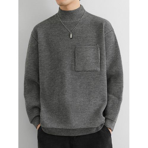 本命年紅色毛衣男秋冬季半高領針織衫男中領內搭高級感毛線上衣服 本命年紅色毛衣男秋冬季半高領針織衫男中領內搭高級感毛線上衣服